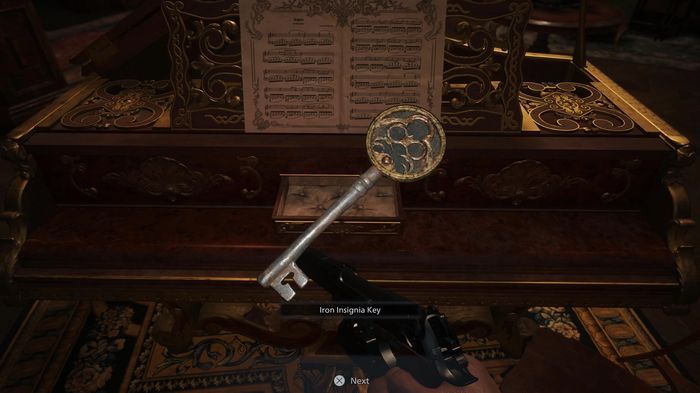 The iron insignia key in Resident Evil Village