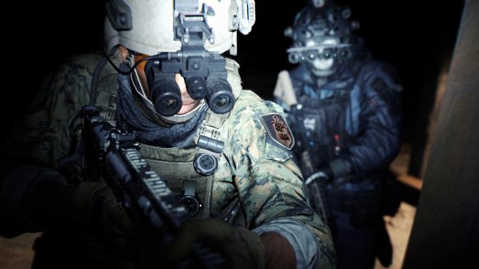 Image showing Modern Warfare 2 players wearing night vision goggles