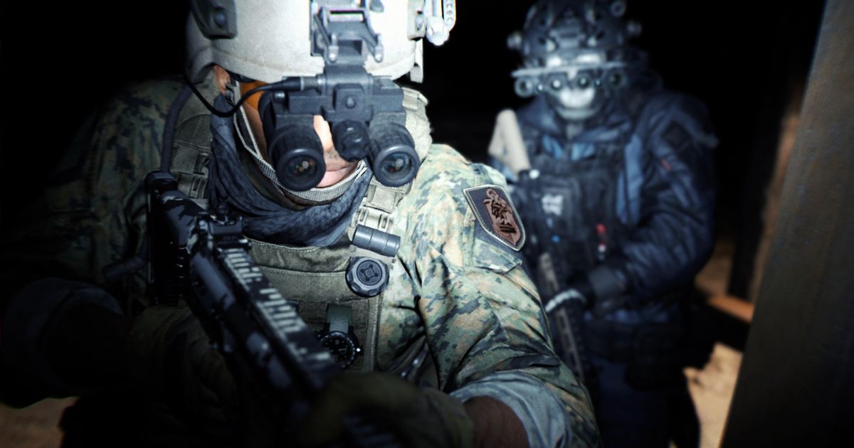 Image showing Modern Warfare 2 players wearing night vision goggles