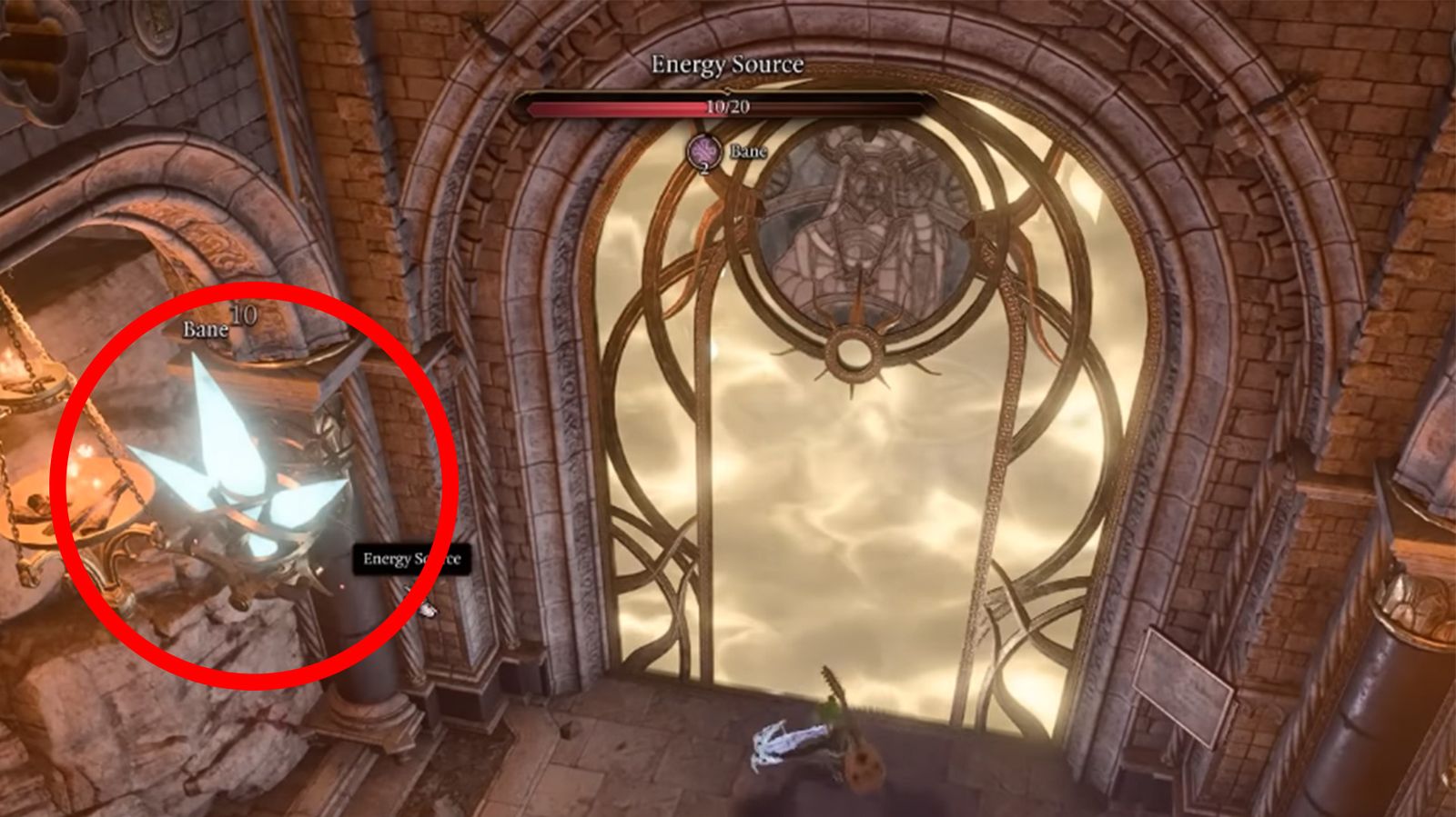 A screenshot of thefirst crystal location in Baldur's Gate 3.