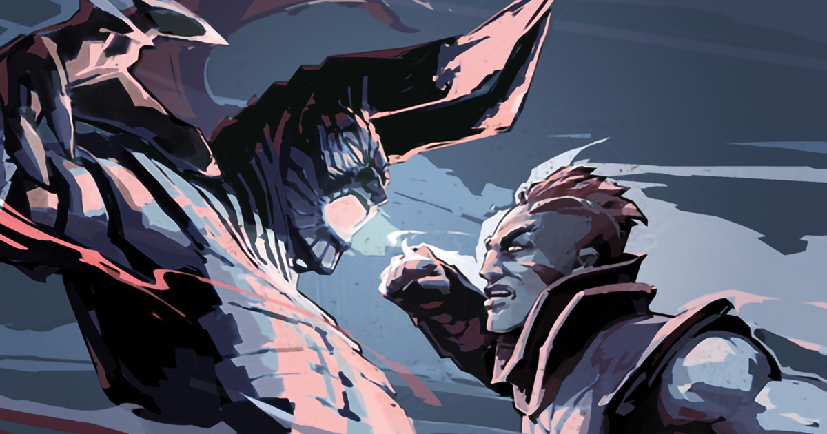 Image that shows Terrorblade and Anti-Mage in close quarter combat