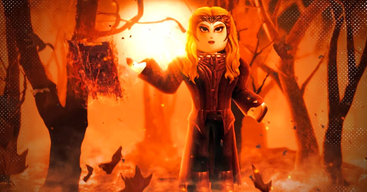 Scarlet Witch in Roblox form in Marvel New Journey