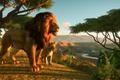 Two lions from Planet Zoo