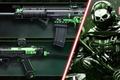 Image showing Modern Warfare 2 guns and Ghost in green and black