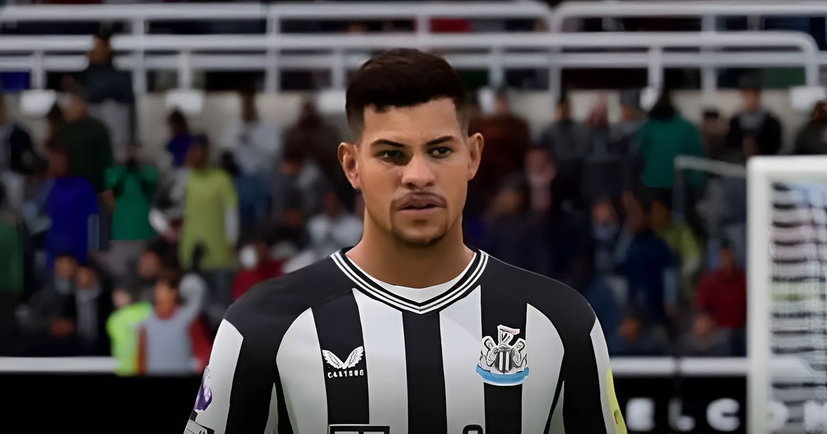 EA Sports FC 24 Bruno Guimaraes wearing Newcastle United jersey