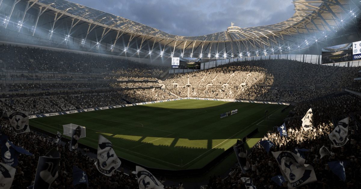 Image of a full stadium in FIFA 22.