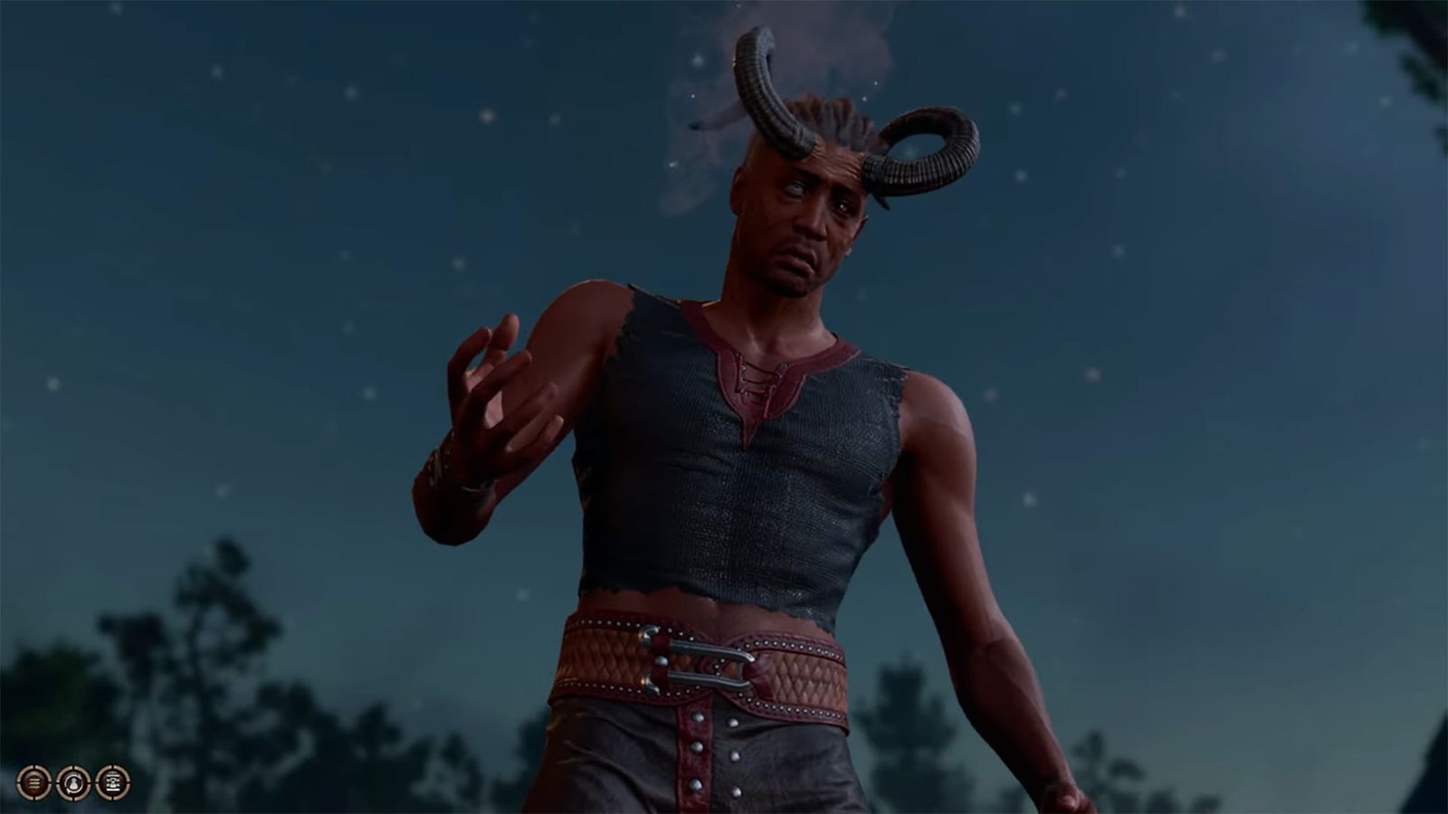 A screenshot of Wyll as a devil in Baldur's Gate 3. 