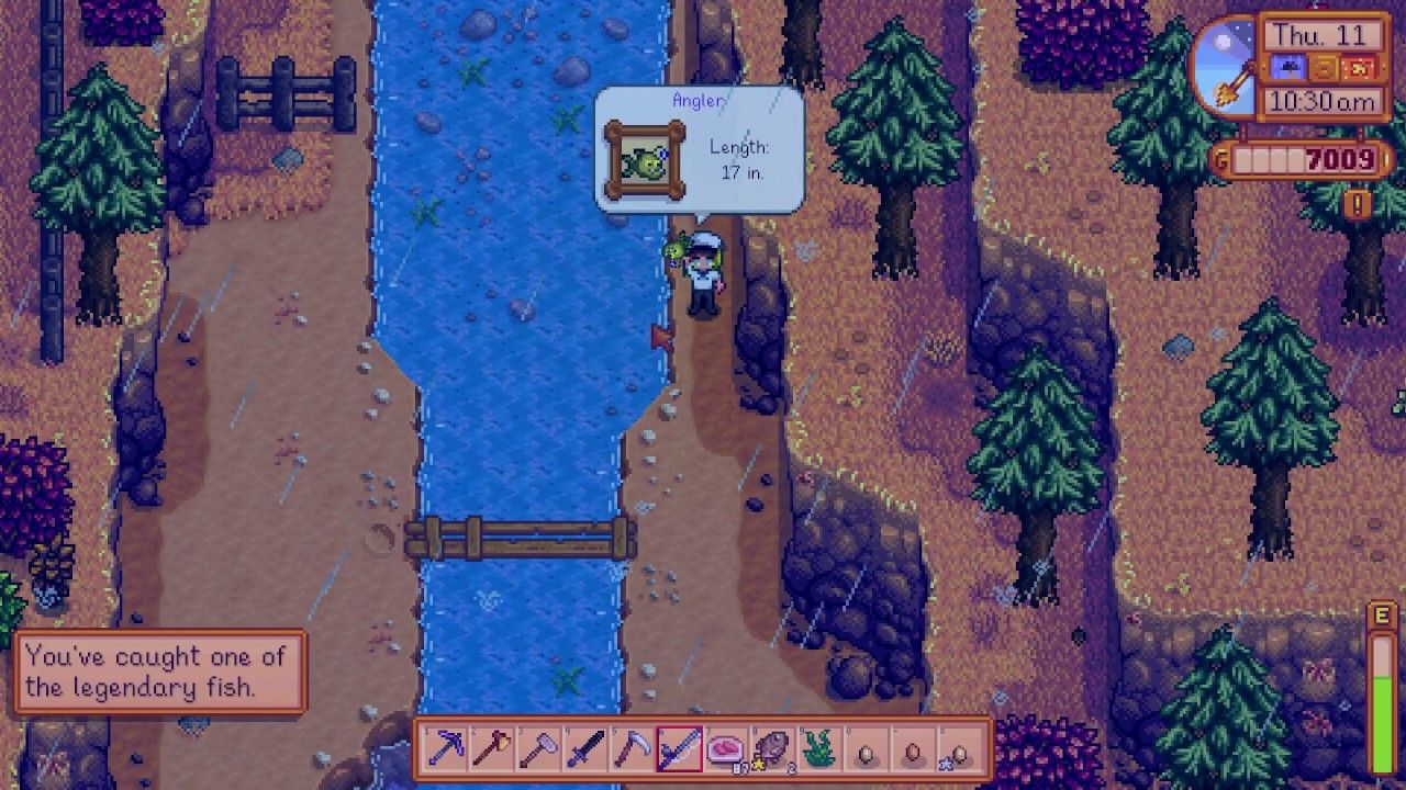Fish in Stardew Valley can be legendary