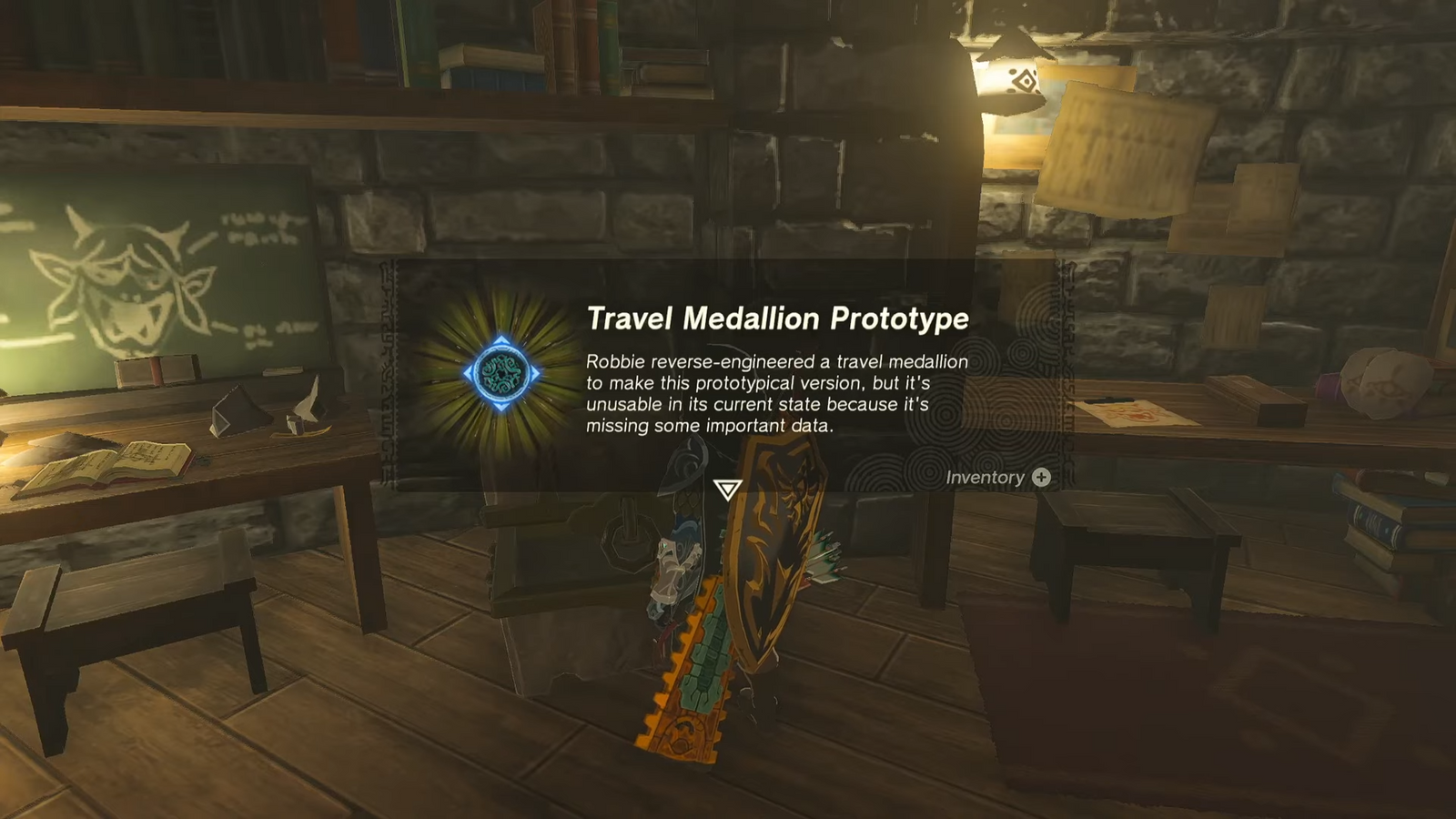 The Travel Medallion Prototype in Zelda Tears of the Kingdom.