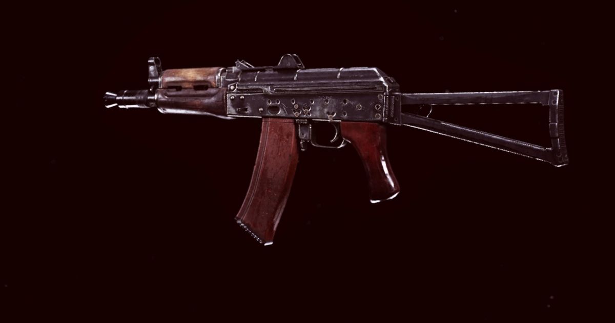 Image showing AK-74u SMG on black background