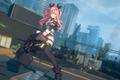 Zenless Zone Zero open world - character with pink hair and a gun