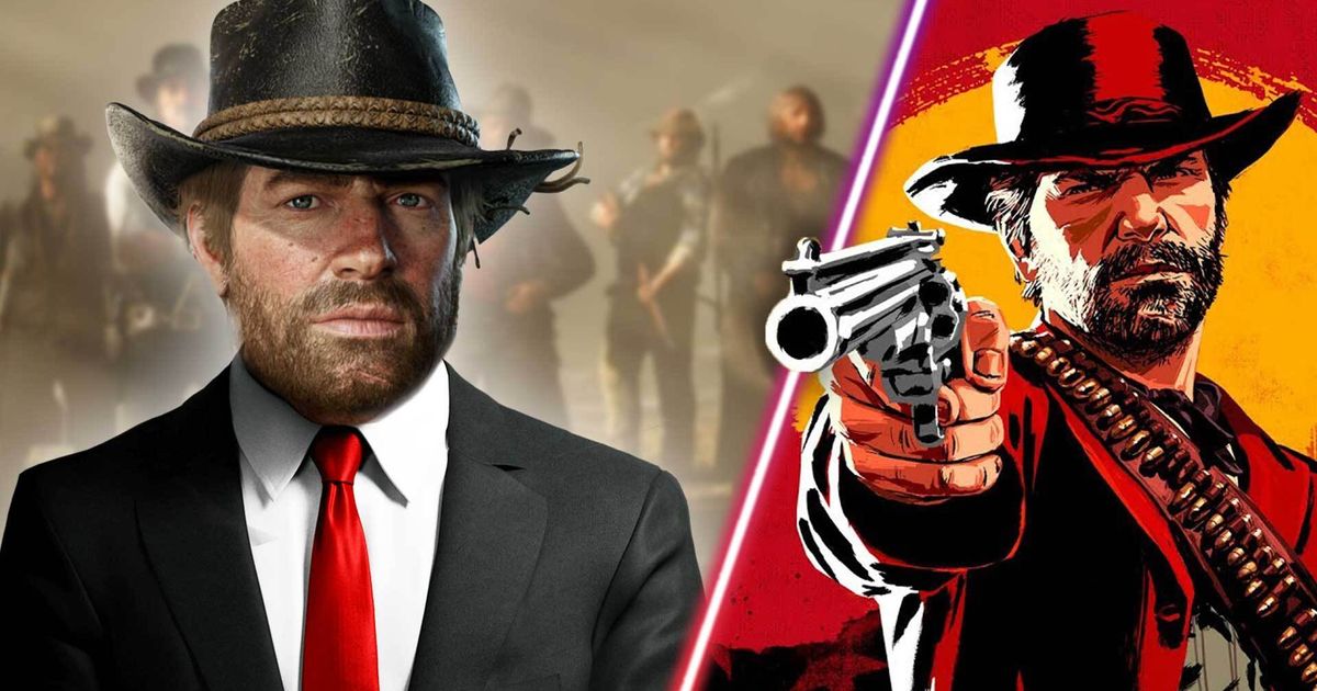 Red Dead Redemption 2's Arthur Morgan dressed as Hitman's assassin Agent 47.