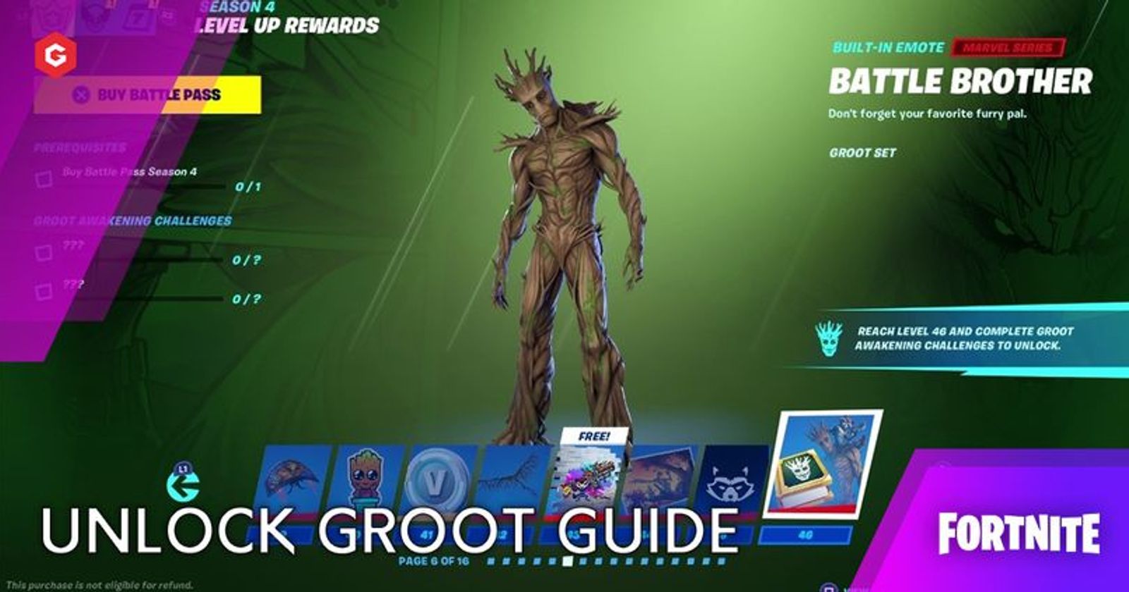 Groot is in the Season 6 Battle Pass : r/CODWarzone