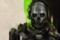 Image showing Ghost from Modern Warfare 2 on cream, green, and black background