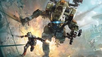 A man is standing next to a large robot but its not Titanfall 3