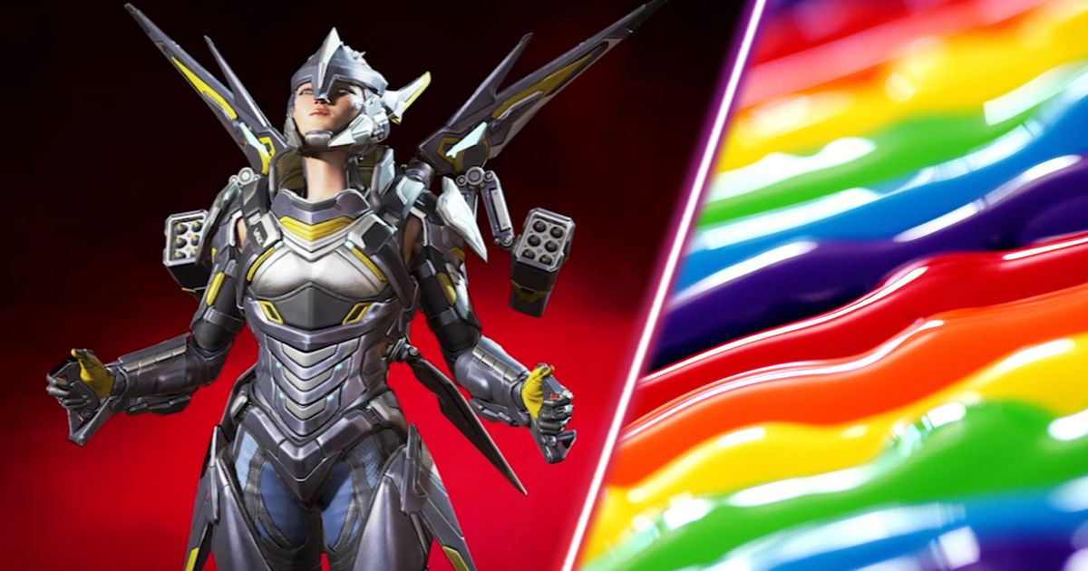 Screenshot of Apex Legends Valkyrie Prestige skin and different paint colours