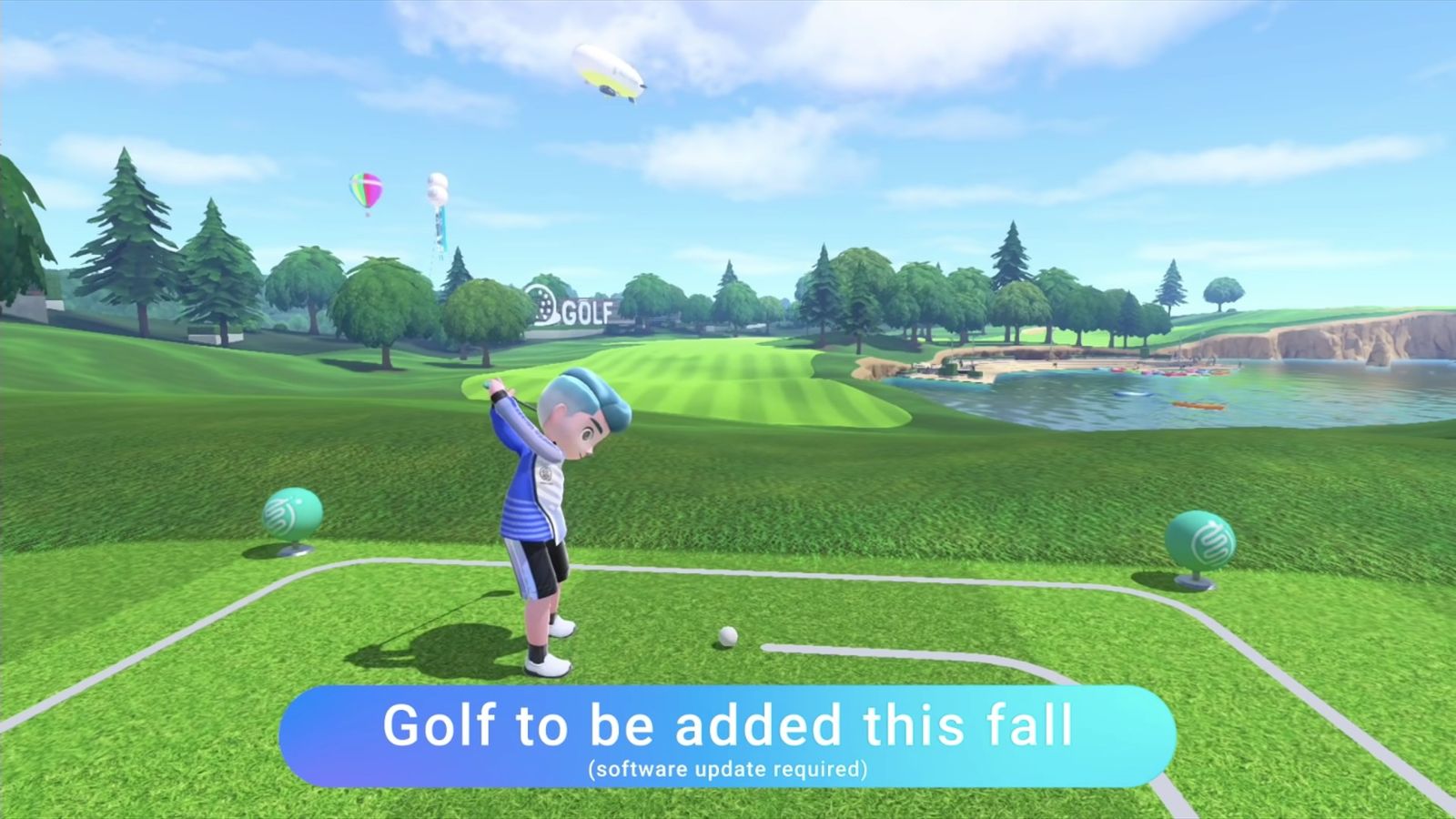 Image of golf gameplay in Switch Sports.