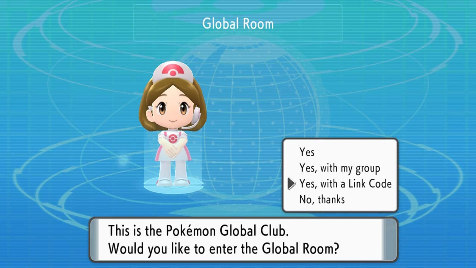 The Global Room in Pokémon Brilliant Diamond and Shining Pearl.