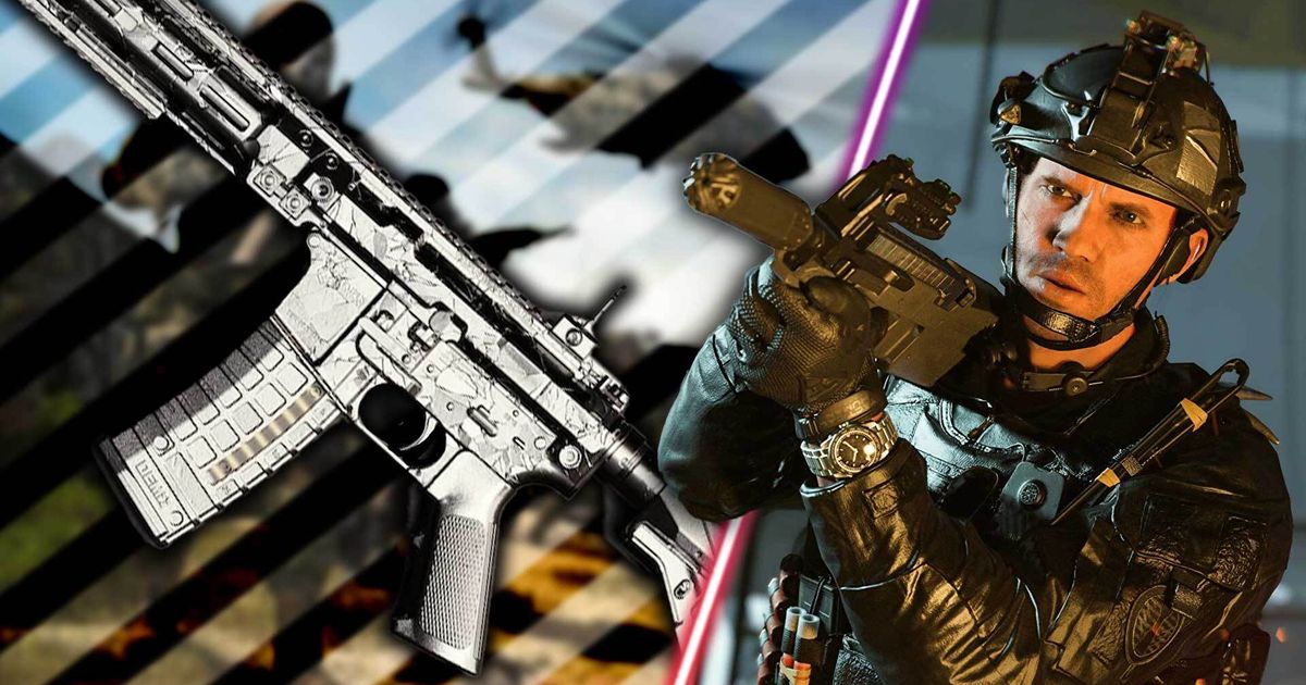 Modenr Warfare 2 platinum camo next to Modern Warfare 2 player holding gun