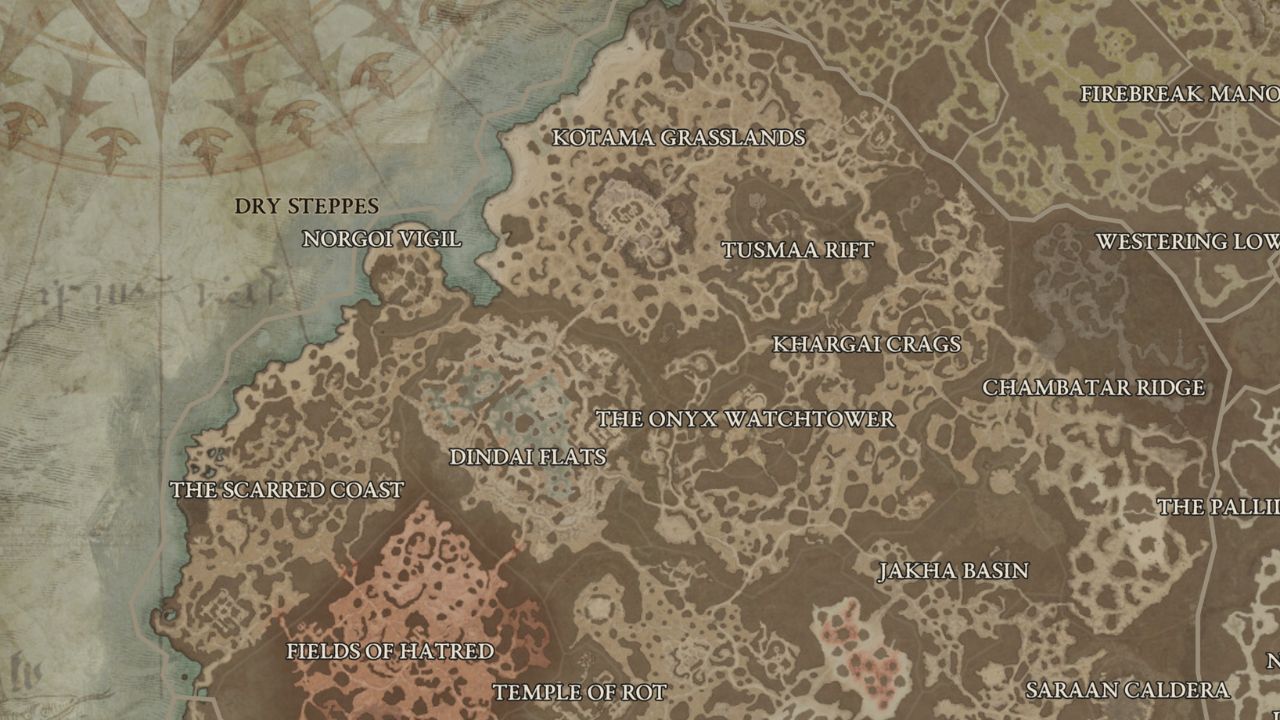 The Dry Steppes region in Diablo 4