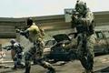 Modern Warfare 2 players running near destroyed cars