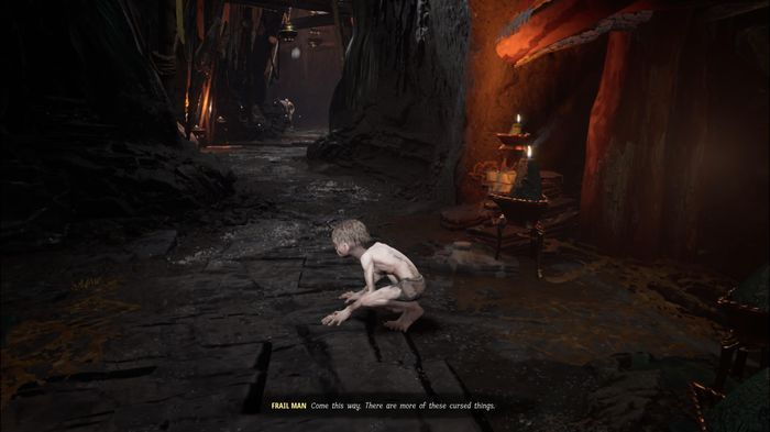 Gollum crawling in The Lord of the Ring: Gollum