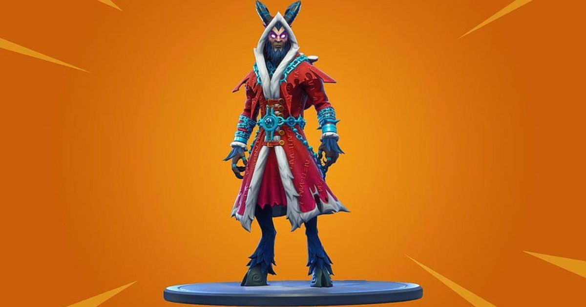 Krampus, wearing a Christmas-themed outfit in Fortnite