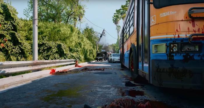 Dead zombies laying on the floor in Dead Island 2