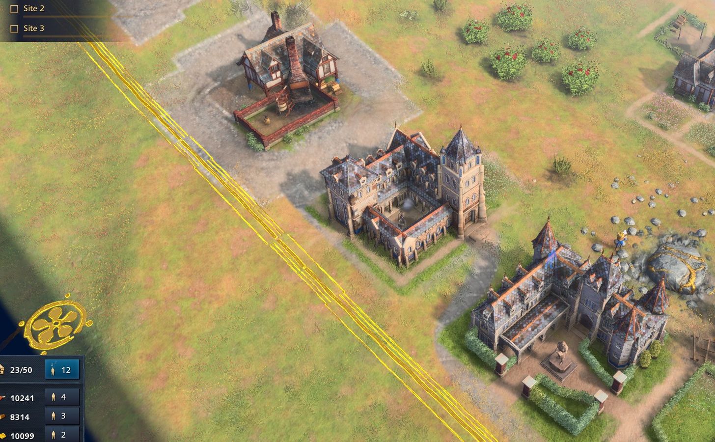 Various buildings in Age of Empires 4 for researching and upgrading technology: Blacksmith, Monastery and University.