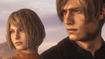 Ashley Graham and Leon S Kennedy sitting in the sunset 