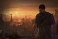 Dying Light 2 Main Screen Aiden looking at The City.