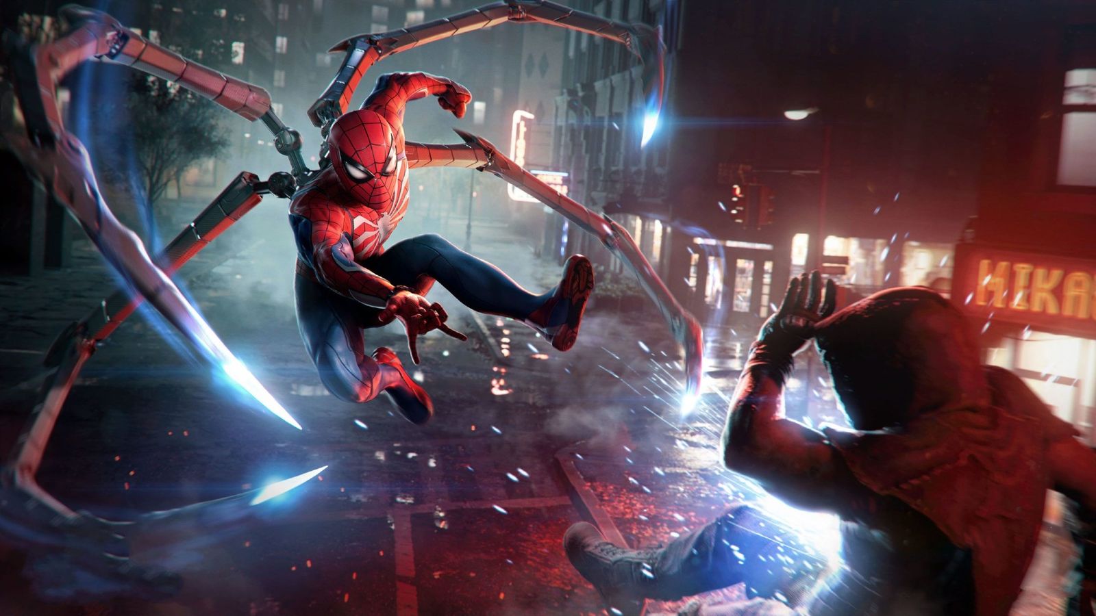 A promotional image for Marvel's Spider-Man 2.
