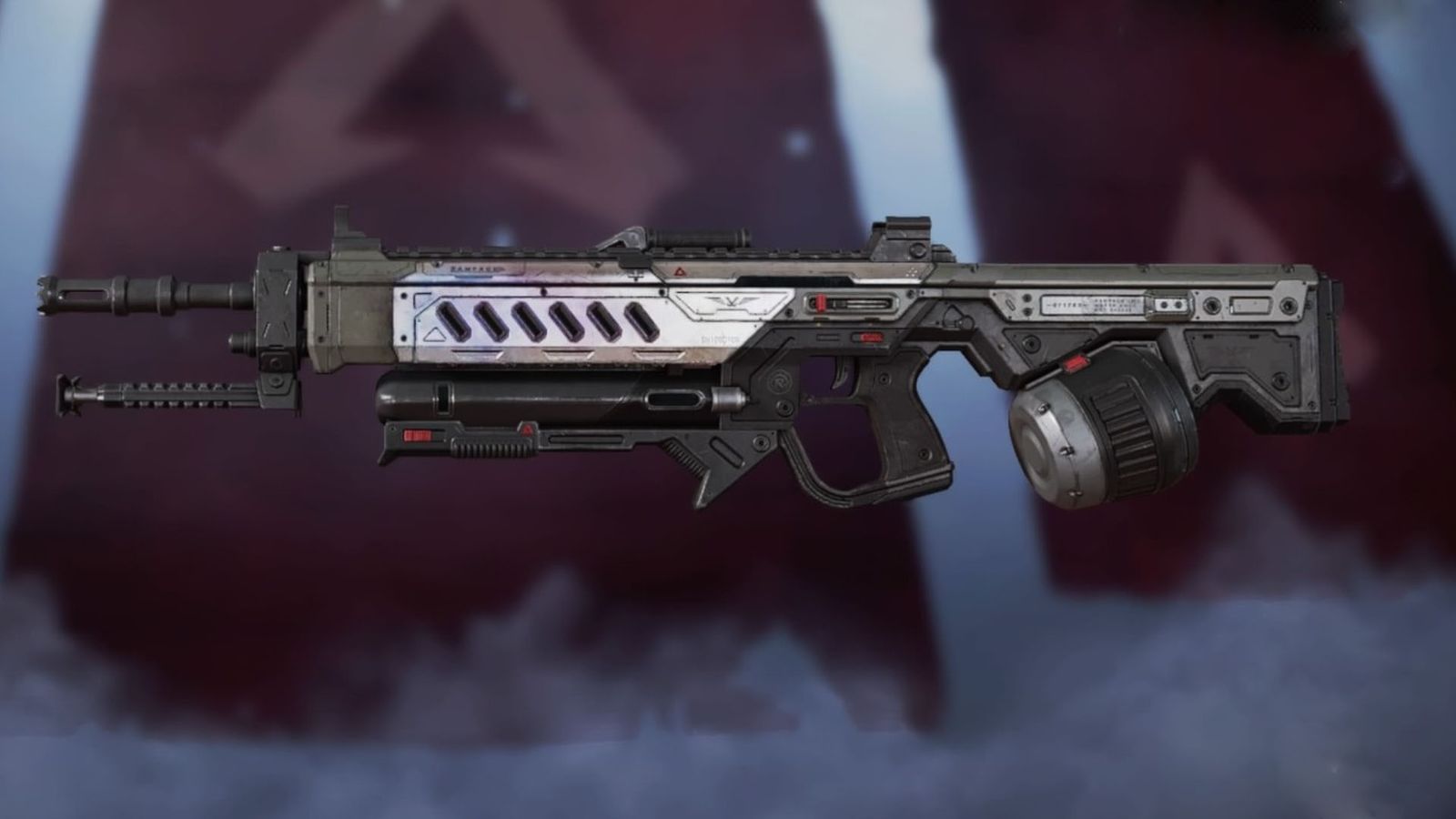 Apex Legends. Rampage LMG weapon in the Factory Issue Skin