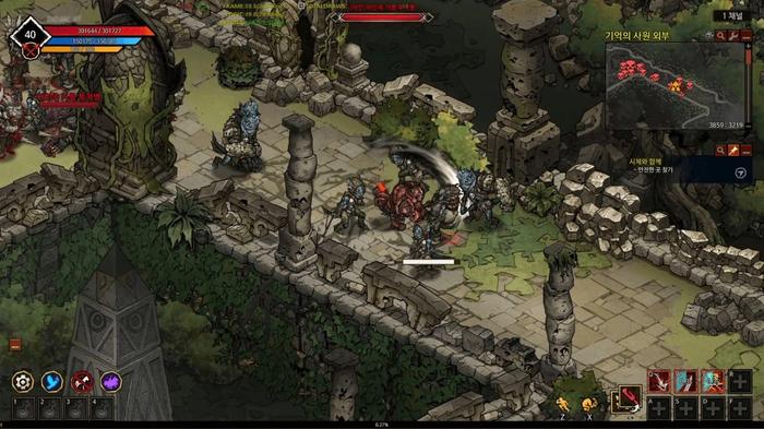 Multiple characters are fighting on the bridge in Mad World Age of Darkness.