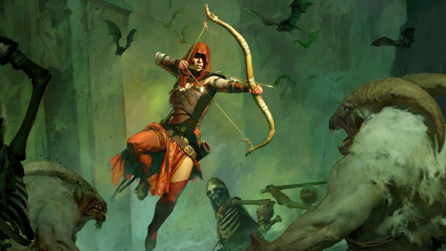 An archer firing an arrow in Diablo 4.