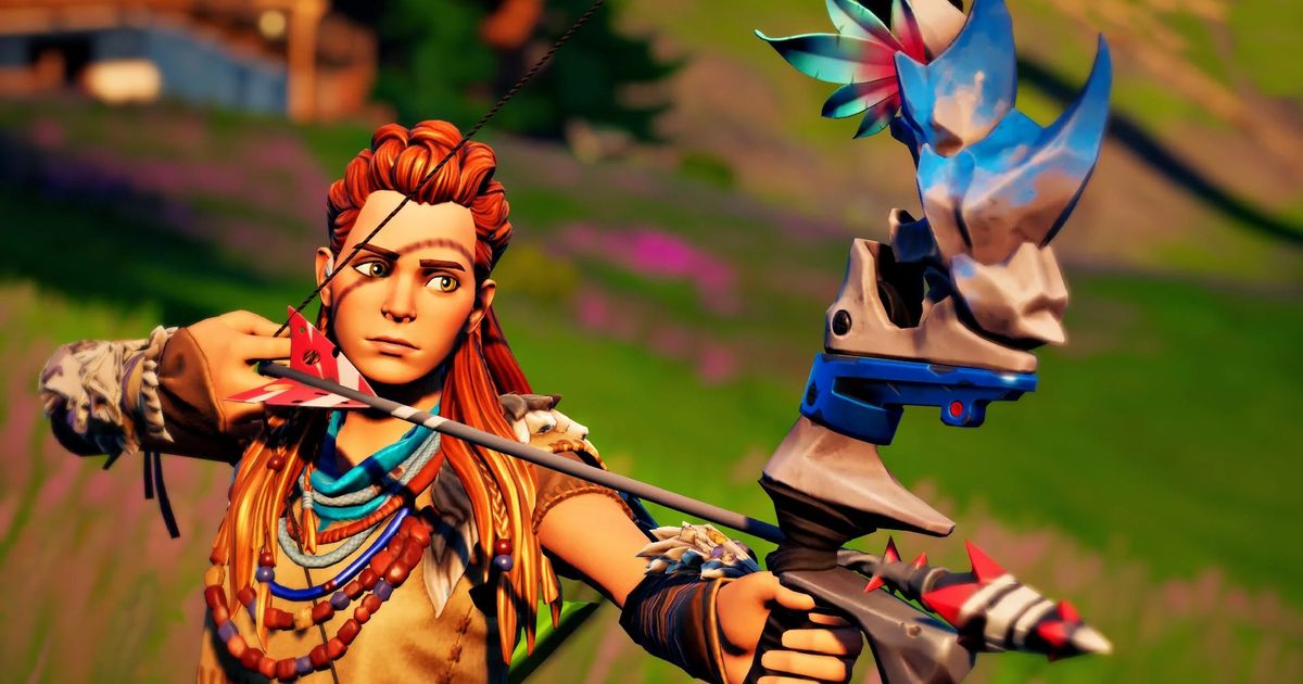 fortnite aloy aiming with bow