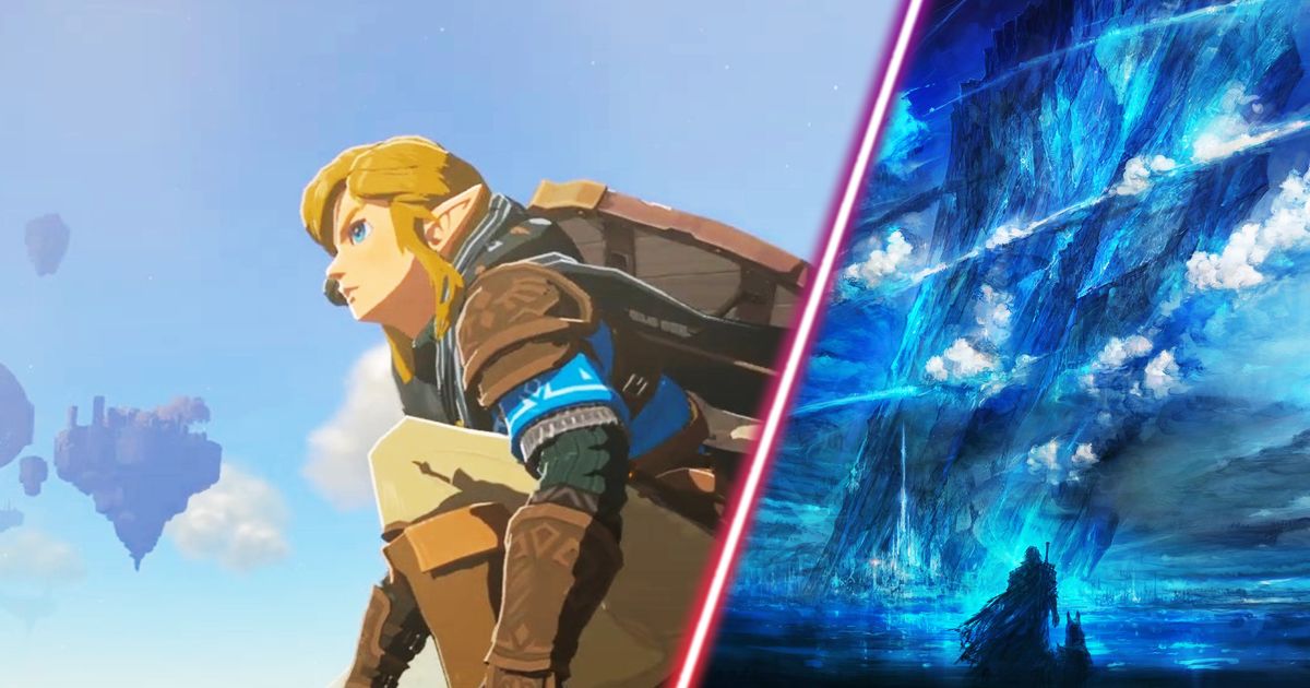 Zelda Tears of the Kingdom's Link and Final Fantasy 16's Clive.