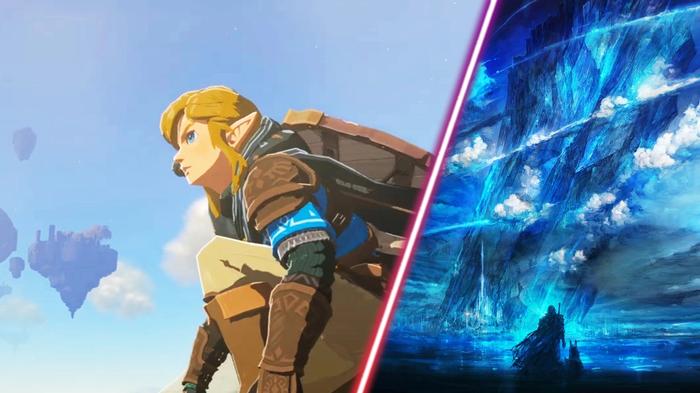 Zelda Tears of the Kingdom's Link and Final Fantasy 16's Clive.