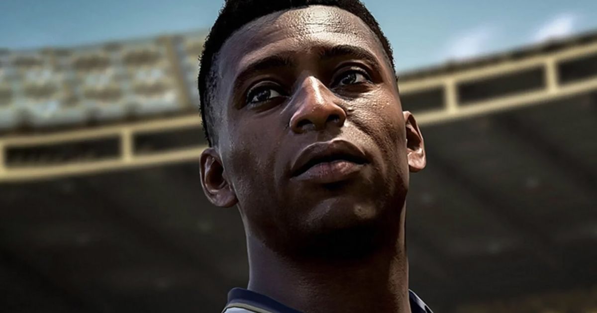 EA Sports FC 24 Icon Pele with stadium in background