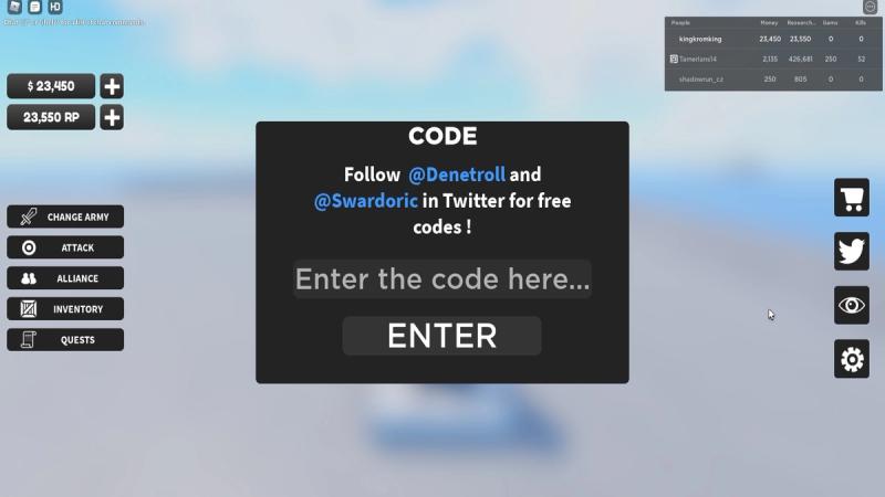 Roblox codes for Noob Army Tycoon (July 2021)