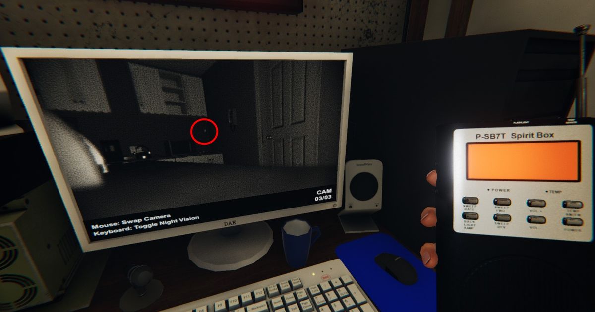 From the Phasmophobia van, players can watch any Video Camera's they have set up to find a Ghost Orb.