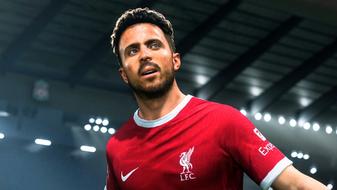 EA Sports FC 24 character wearing a Liverpool F.C. jersey