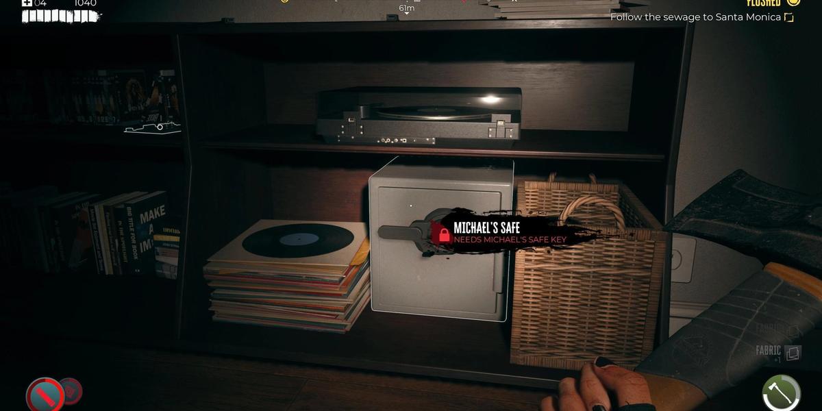 A screenshot of Michael's safe in Dead Island 2.
