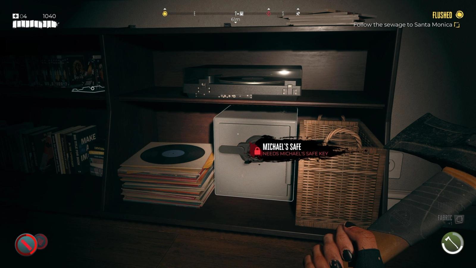 A screenshot of Michael's safe in Dead Island 2. 