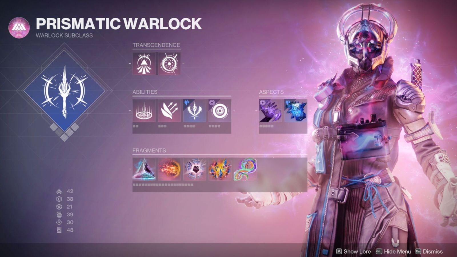 An image of the Warlock Prismatic subclass