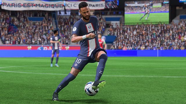 Screenshot of EA Sports FC 24 Neymar performing a step over