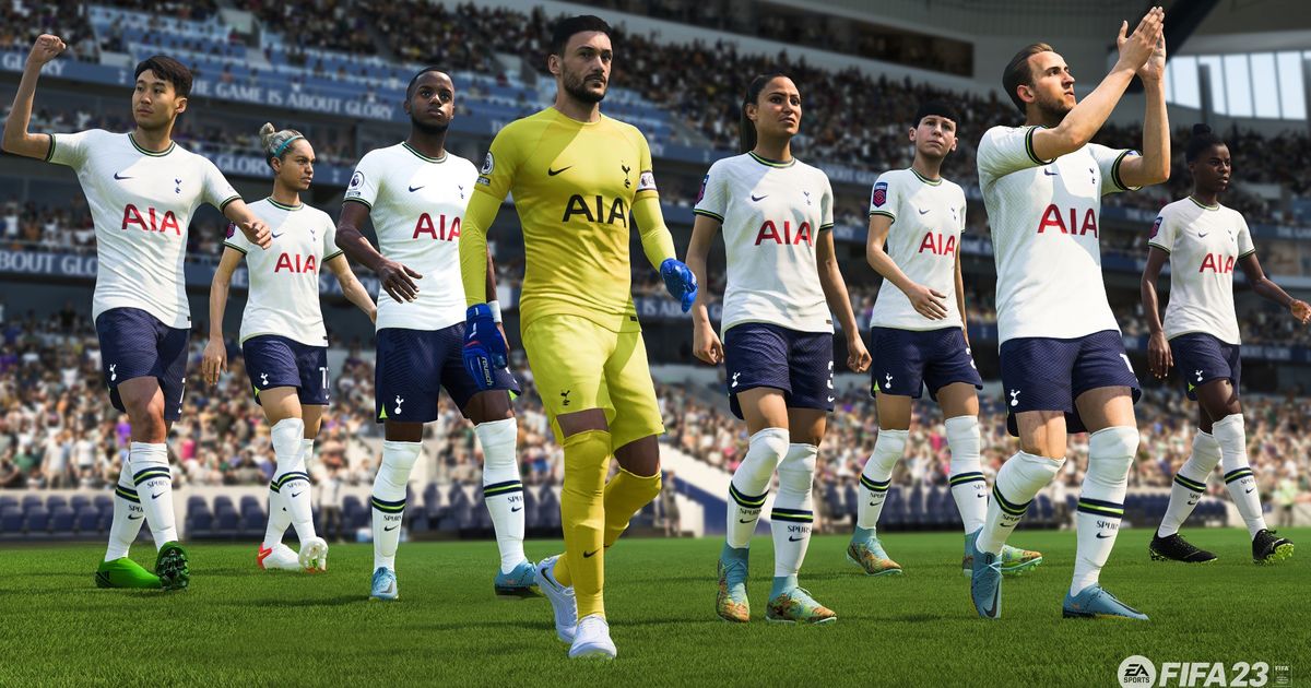 Image of Tottenham Hotspur players in FIFA 23.