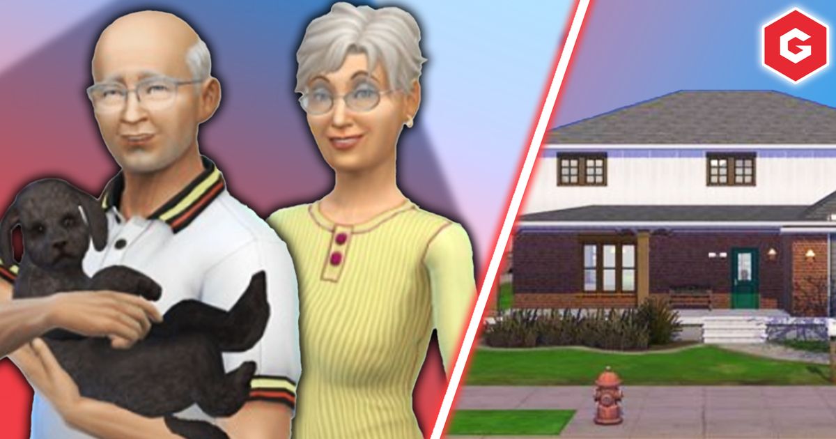 An image of a player's grandparents in The Sims.