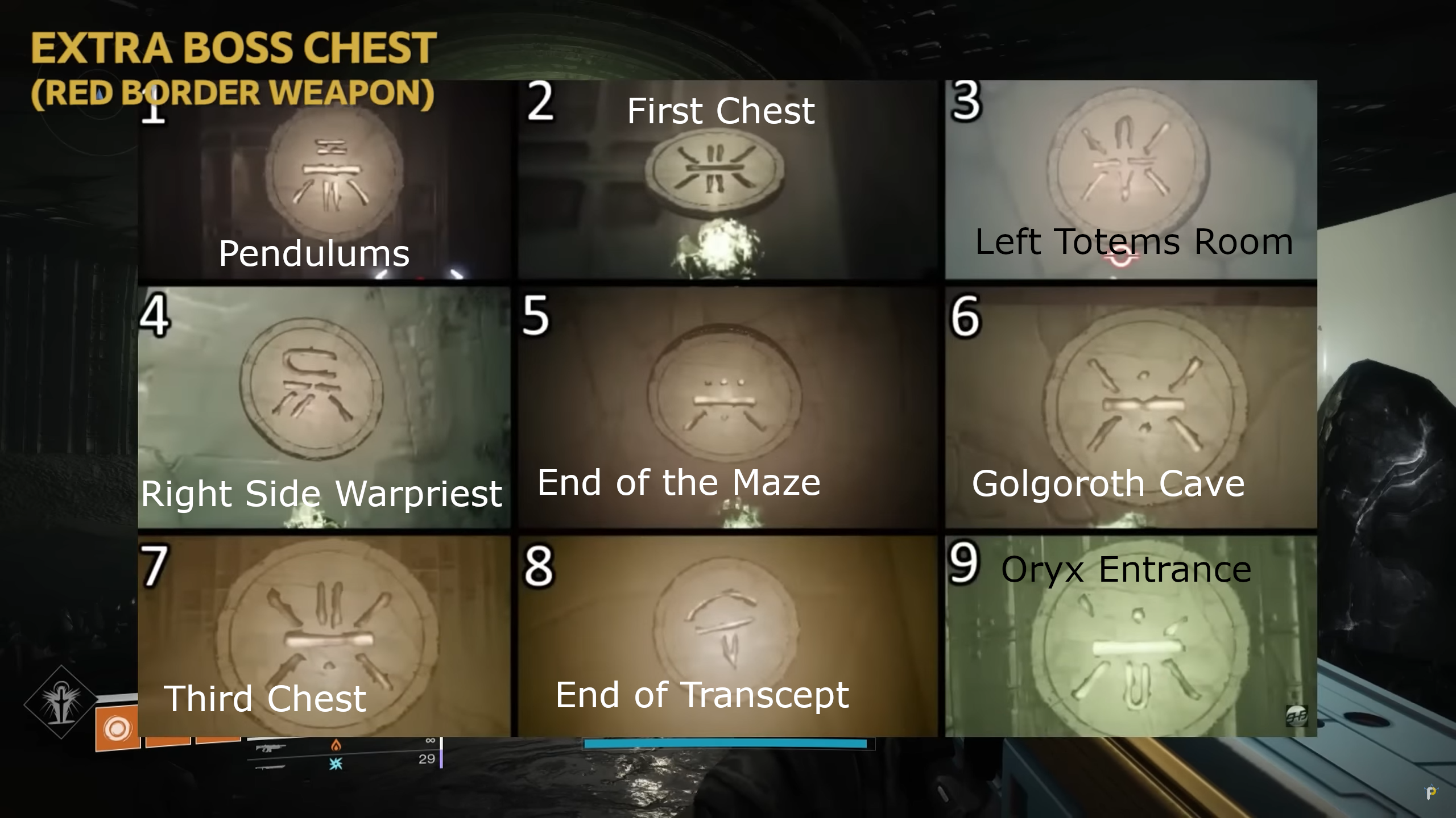 Destiny 2 Kings Fall Chest Locations - Secret Chests And Maze Map