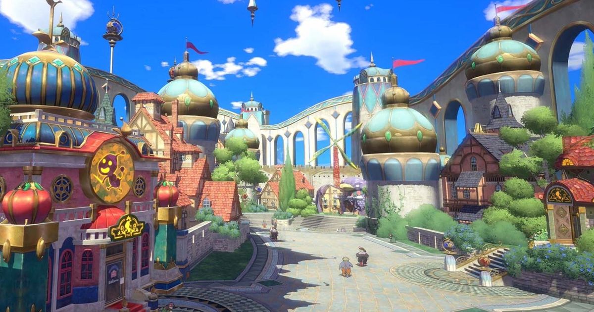 A view of the Kingdom in Ni No Kuni Cross Worlds